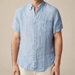 J.CREW Classic Short-sleeve Baird McNutt Irish linen shirt Sz XL